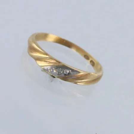 Timanttisomrus 1xn.0.005ct, koko14, 585,  Paino: 0,9 g