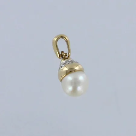 Helmiriipus timanteilla 9xn.0.0005ct, korkeus 16mm, 750br valko- ja keltakulta,  Paino: 1,7 g