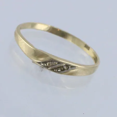 Timanttisormus 1xn.0.005ct, koko 18½, 585,  Paino: 0,9 g