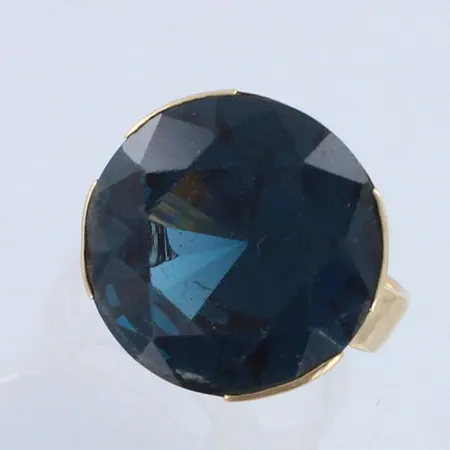 Kivisormus, kivi kulunut, koko 15¾, 585br,  Paino: 6,5 g