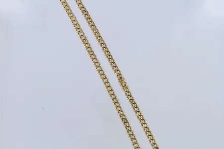 Panssarikaulaketju, pituus 59,5cm, leveys 6,5mm, 585,  Paino: 77,5 g