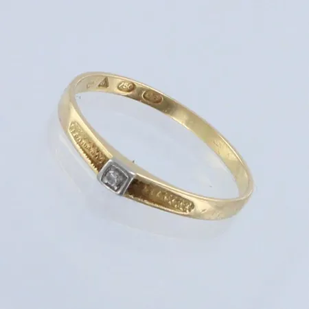 Timanttisormus 1xn.0.005ct, koko 16½, 750, Paino: 1,2 g