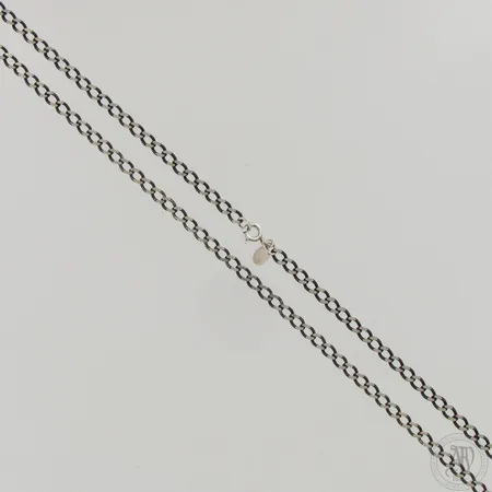 Panssarikaulaketju, pituus ja leveys 75cm ja 5mm, 925,  Paino: 17,1 g