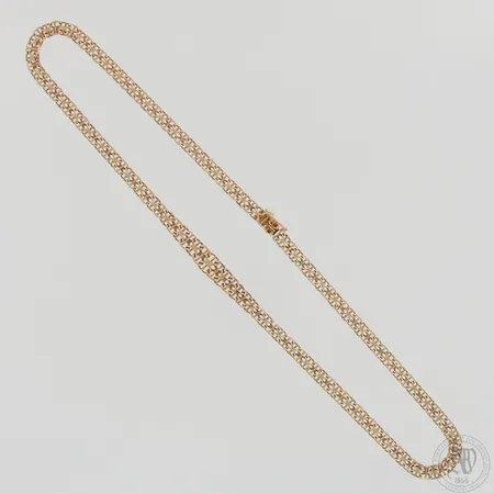 X-lenkki-kaulaketju, pituus ja leveys 45cm ja 5-8mm, 585,  Paino: 14,6 g