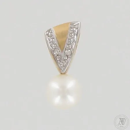 Helmiriipus timanteilla 3xn.0.005ct, korkeus ja leveys 15mm ja 7mm, 585br,  Paino: 1,2 g