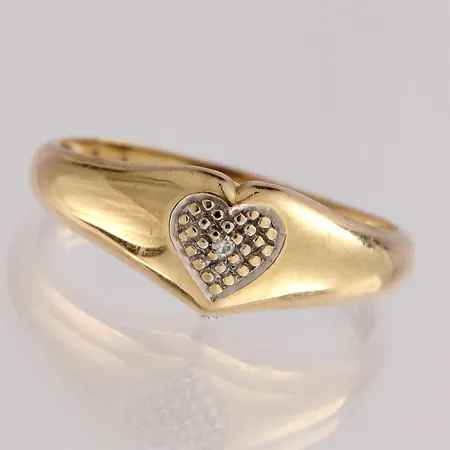 Timanttisormus 1xn0.005ct, koko 16½, 585, Paino: 0 g