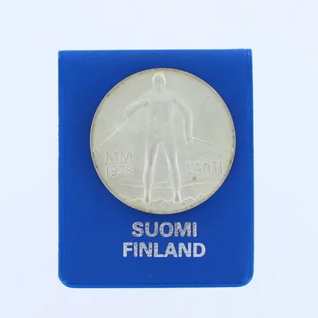 Juhlaraha, Lahti MM 1978, nimellisarvo 25mk, 500, 26,2g Paino: 26,2 g