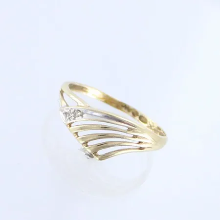 Timanttisormus 1xn.0.005ct, koko 16, 585,  Paino: 1,1 g