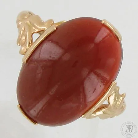 Kivisormus, koko 17½, 585br,  Paino: 4 g