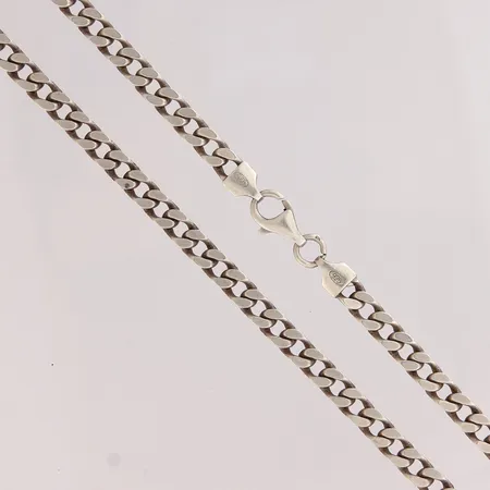 Panssarikaulaketju, pituus 56cm, leveys 5mm, 925,  Paino: 41,9 g