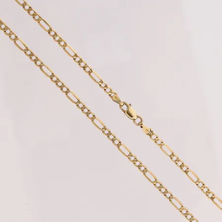 Figaro-kaulaketju, pituus 52cm, leveys 3,3mm, 375, Paino: 3,7 g