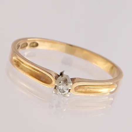 Timanttisormus 1xn.0.03ct, koko 16¼, 750, Paino: 1,7 g