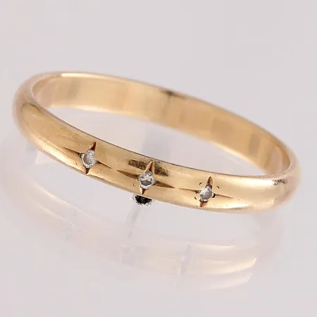 Timanttisormus 3xn.0.005ct, koko 19, 585, Paino: 2,4 g