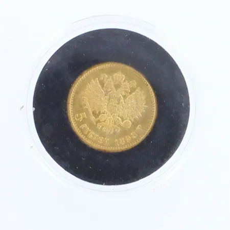 Kultaraha,  5 Rubles - Nikolai II, 1898, 900, Paino: 4,3 g