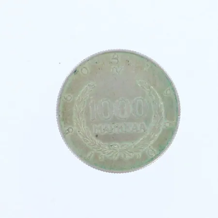 Raha, 1000 markkaa, 1960, 875hopea,  Paino: 14 g