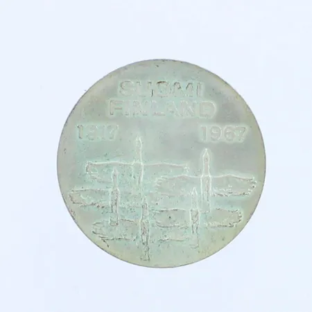 Juhlaraha Suomi Finland 1917-1967, nimellisarvo 10mk, 900,  Paino: 24,1 g