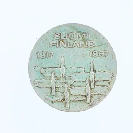 Juhlaraha Suomi Finland 1917-1967, nimellisarvo 10mk, 900,  Paino: 24,1 g