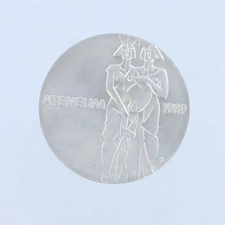 Juhlaraha, Ateneum 1989, nimellisarvo 100mk, 925,  Paino: 24,2 g