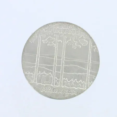 Juhlaraha, Urho Kekkonen 1975, nimellisarvo 10mk, 500,  Paino: 23,5 g