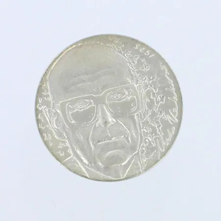 Juhlaraha, Urho Kekkonen 1975, nimellisarvo 10mk, 500,  Paino: 23,8 g