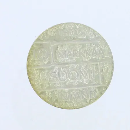 Juhlaraha J.K Paasikivi, 100 vuotta, vuodelta 1970, nimellisarvo 10 markkaa, 500,  Paino: 22,7 g