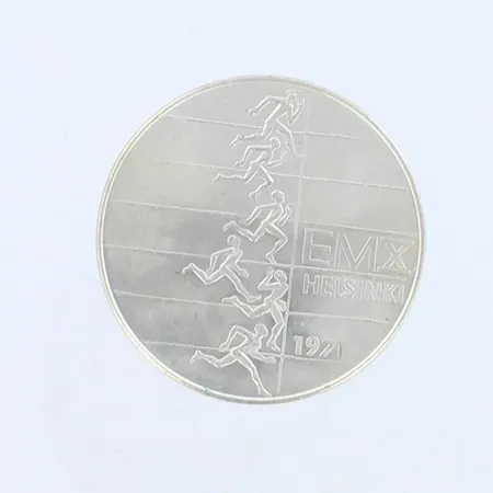 Juhlaraha EMX Helsinki 1971, nimellisarvo 10mk, 500,  Paino: 24,3 g