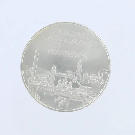 Juhlaraha EMX Helsinki 1971, nimellisarvo 10mk, 500,  Paino: 24,2 g