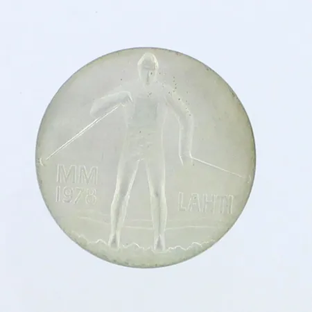 Juhlaraha, Lahti MM 1978, nimellisarvo 25mk, 500,  Paino: 26,6 g