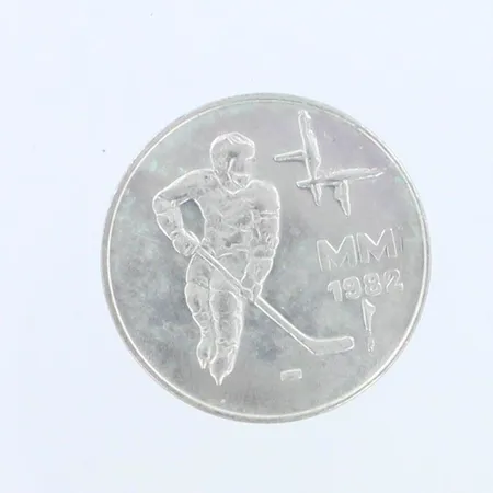 Juhlaraha Jääkiekon MM-1982, nimellisarvo 50mk, 500, Paino: 23 g