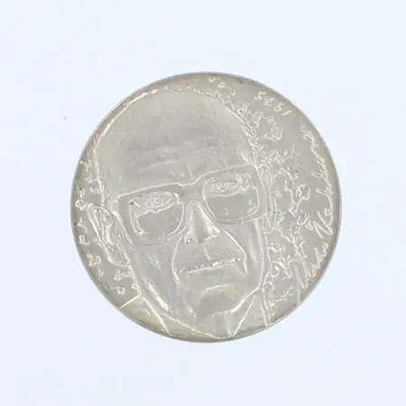 Juhlaraha, Urho Kekkonen 1975, nimellisarvo 10mk, 500,  Paino: 23,4 g