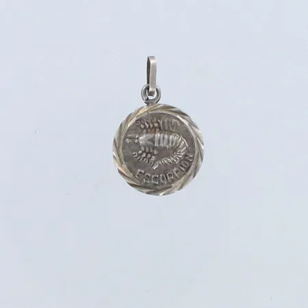 Horoskooppi-riipus, korkeus 24mm, käytön jälkiä, 925, Paino: 1,2 g