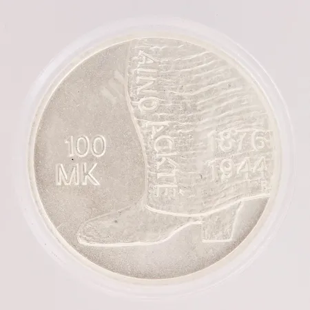 Juhlaraha, Aino Ackte ja oopprea 2001, nimellisarvo 100mk, 925 Paino: 31 g