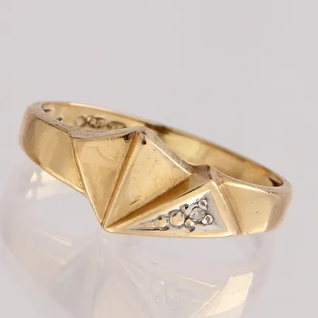 Timanttisormus 1xn.0.005ct, koko 15½, 585, Paino: 1 g