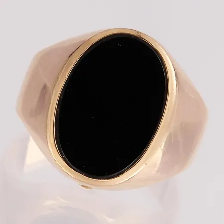 Kivikantasormus, koko 19¾, 585br, Paino: 10,6 g