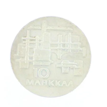 Juhlaraha Suomi Finland 1917-1967, nimellisarvo 10mk, 900,  Paino: 24 g