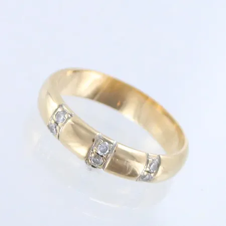 Timanttisormus 6xn.0.01ct, koko 17, 585,  Paino: 3,5 g