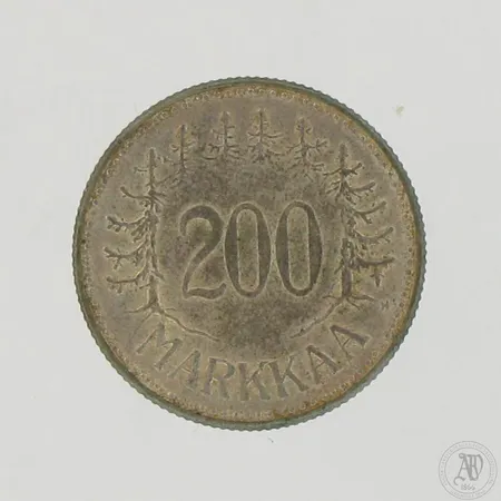 Hopearaha 200 markkaa 1957, 500, Paino: 8,1 g