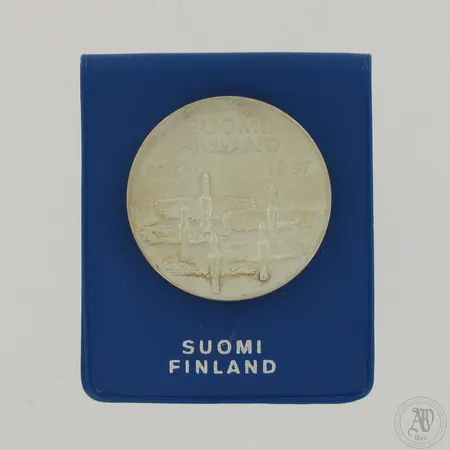 Juhlaraha Suomi Finland 1917-1967, nimellisarvo 10mk, 900,  Paino: 24,1 g