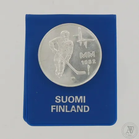 Juhlaraha Jääkiekon MM-1982, nimellisarvo 50mk, 500,  Paino: 22,9 g