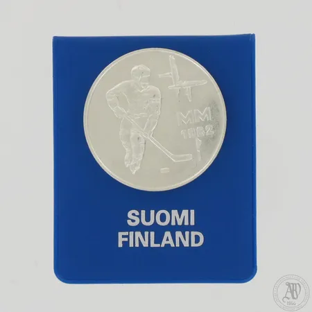 Juhlaraha Jääkiekon MM-1982, nimellisarvo 50mk, 500,  Paino: 22,9 g