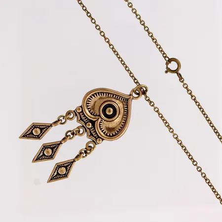 Kaulakoru, Kalevala, pituus 62cm, riipuksen korkeus 60mm, pronssi