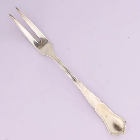 Leikkelehaarukka, Chippendale, kaiverrettu, pituus 150mm,  Paino: 21,4 g