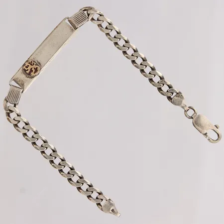 Laattapanssariranneketju, pituus 200mm, leveys 6,3mm, 925, Paino: 14,6 g