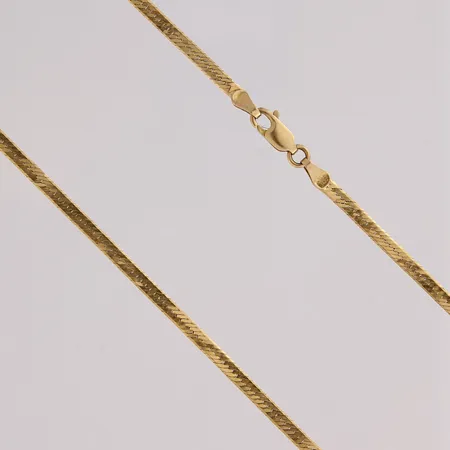 Kaulaketju, pituus 40,5cm, ketjussa useita taitoksia, 585, Paino: 4,7 g
