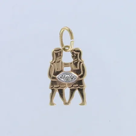 Timanttiriipus 1xn.0.005ct, korkeus 16mm, 585,  Paino: 0,7 g
