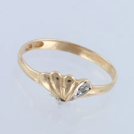 Timanttisormus 1xn.0.005ct, koko 14, 585,  Paino: 0,7 g