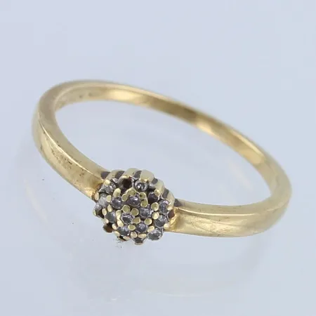 Viallinen timanttisormus 15xn.0.005ct, 585,  Paino: 1,8 g