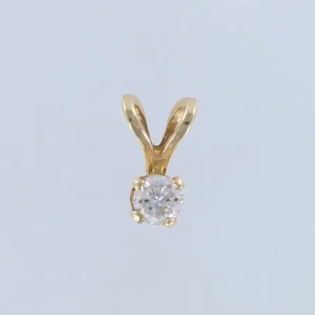 Timanttiriipus 1xn0.09ct, korkeus 7mm, 585,  Paino: 0,2 g