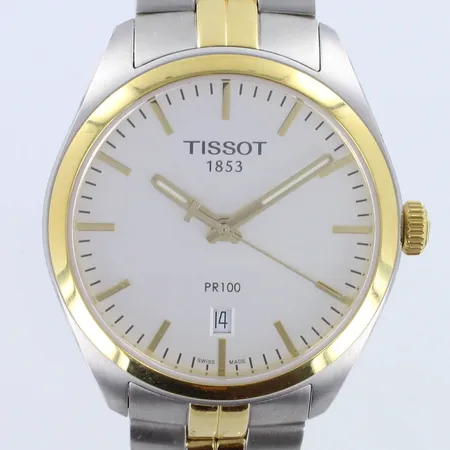 Teräsrannekello Tissot PR100, T101410A, quartz, taulun Ø 39mm, rannekkeen pituus 190mm