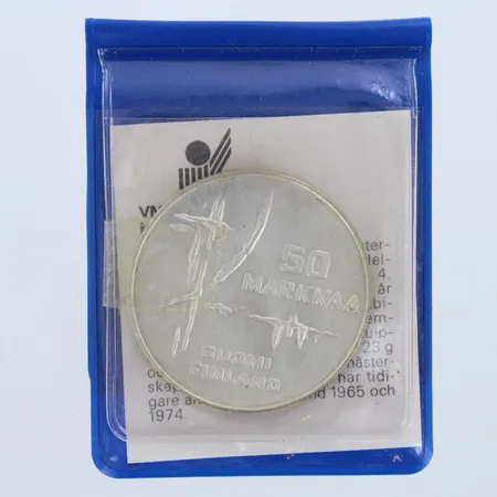 Juhlaraha Jääkiekon MM-1982, nimellisarvo 50mk, 500, Paino: 23,0g